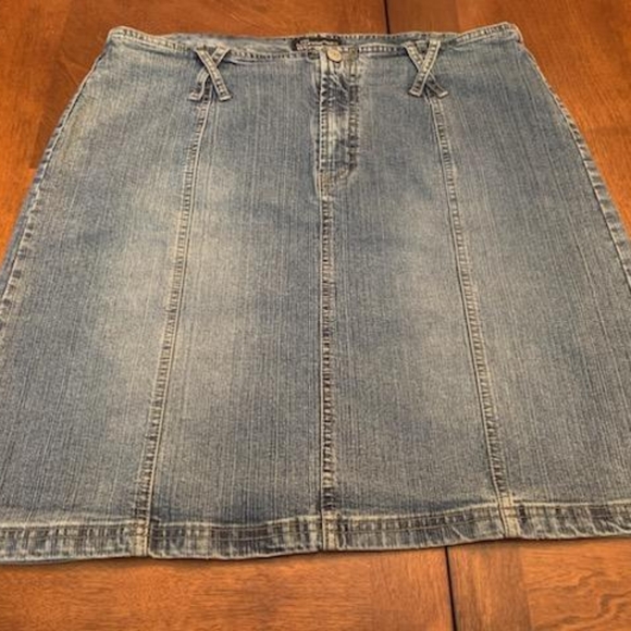 Denim Mini Stretch Skirt - Picture 1 of 3